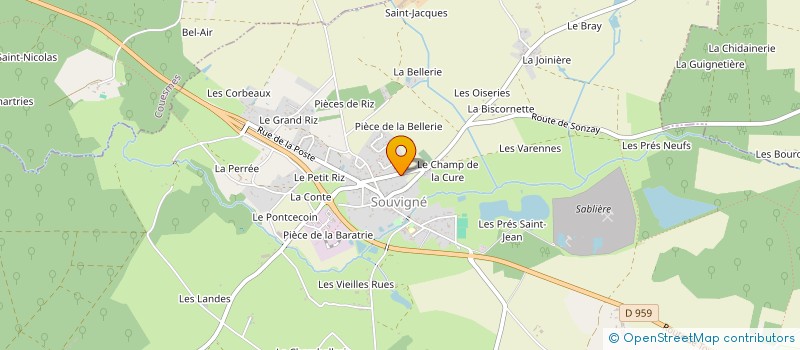 localisation de l'entreprise LA TOURANGELLE à SOUVIGNE