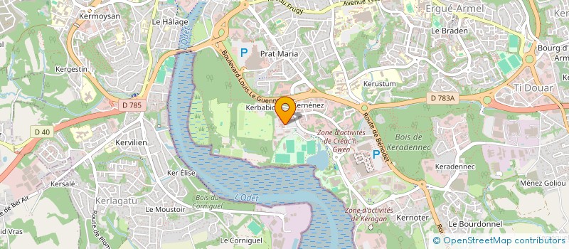 localisation de l'entreprise LA TOURELLE  QUIMPER