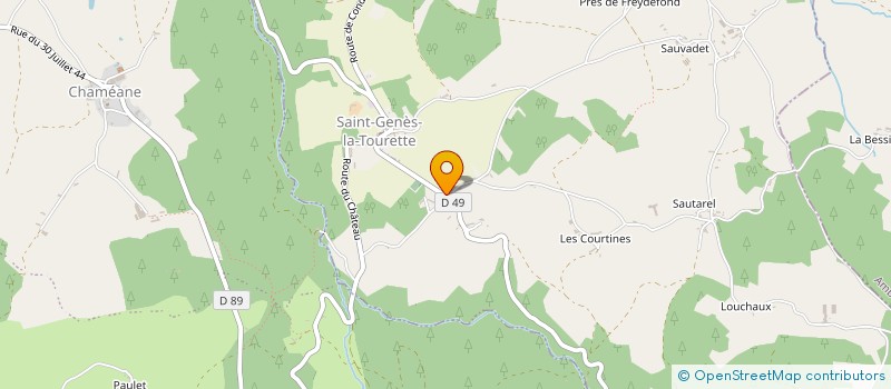 localisation de l'entreprise LA TOURETTE-LAITERIE à SAINT-GENES-LA-TOURETTE