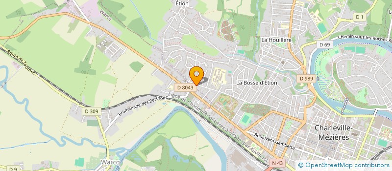 localisation de l'entreprise LA TOURNEE ART'DENNAISE  CHARLEVILLE-MEZIERES