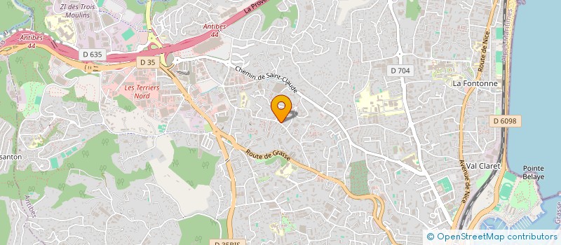 localisation de l'entreprise LA TOURNIERE à ANTIBES