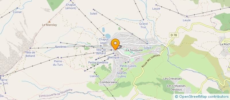 localisation de l'entreprise LA TOUSSUIRE  FONTCOUVERTE-LA-TOUSSUIRE