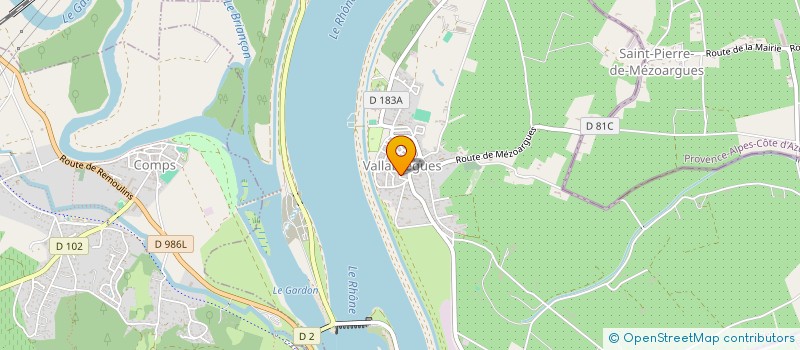 localisation de l'entreprise LA TOUTE PETITE POULE ROUGE  VALLABREGUES