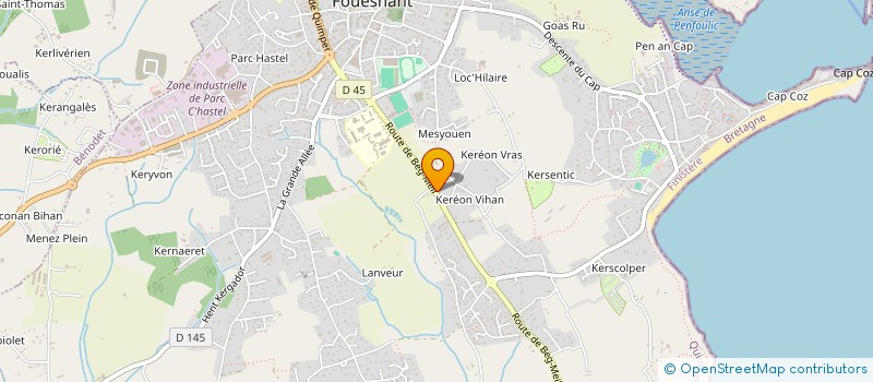 localisation de l'entreprise LA TRACE 29  FOUESNANT