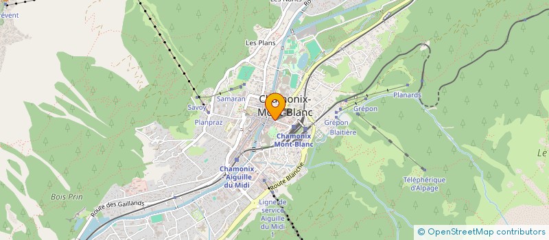 localisation de l'entreprise LA TRACE à CHAMONIX-MONT-BLANC