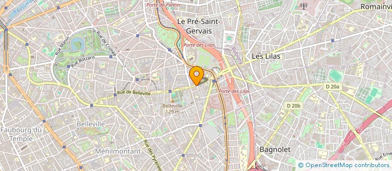 localisation de l'entreprise LA TRADITION DOREE DE BELLEVILLE  PARIS