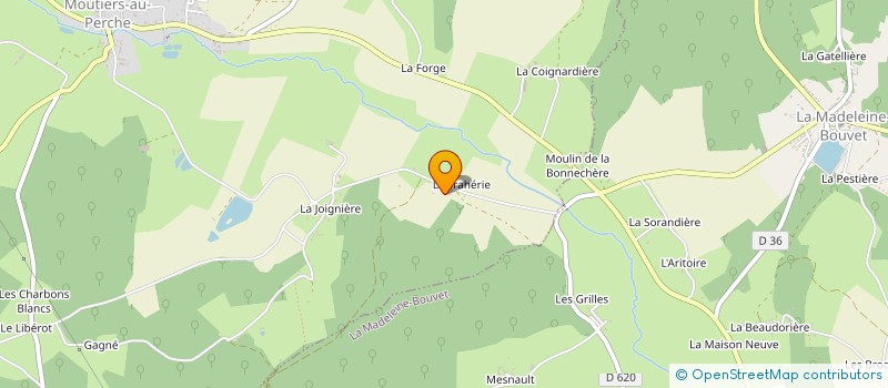 localisation de l'entreprise LA TRAHERIE à MOUTIERS-AU-PERCHE