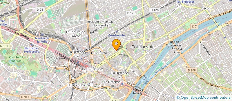 localisation de l'entreprise LA TRAME à COURBEVOIE