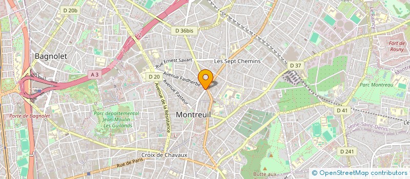 localisation de l'entreprise LA TRAMONTANA à MONTREUIL