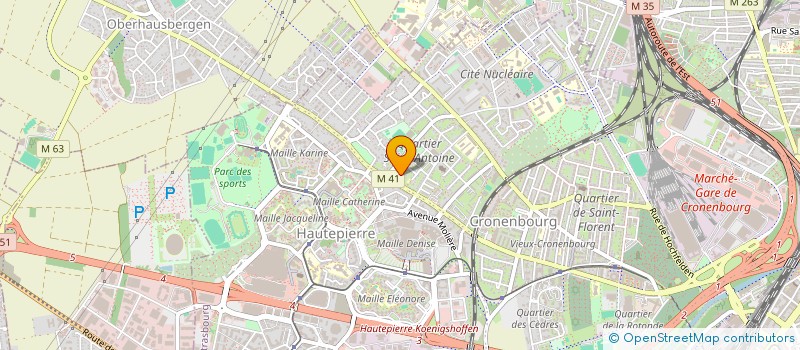 localisation de l'entreprise LA TRANSVERSALE à STRASBOURG