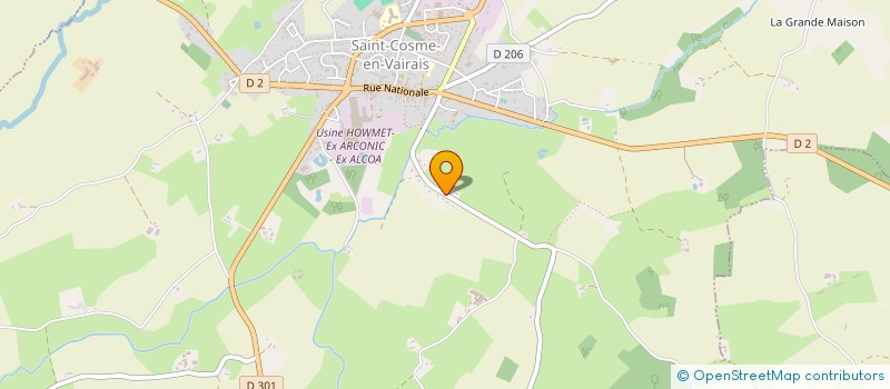 localisation de l'entreprise LA TRAPPE REVES  SAINT-COSME-EN-VAIRAIS