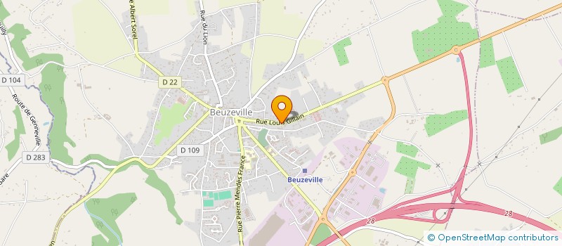 localisation de l'entreprise LA TRATORIA à BEUZEVILLE