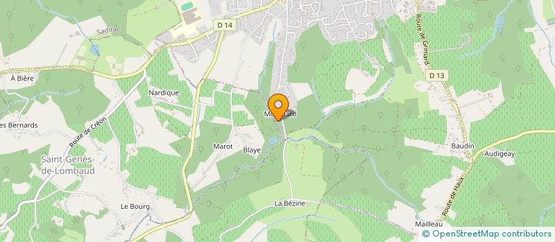 localisation de l'entreprise LA TRAVERSE  CREON