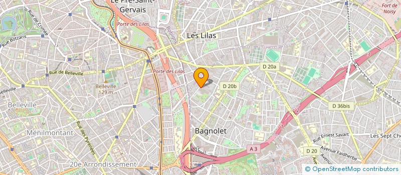 localisation de l'entreprise LA TRAVERSIERE 33 à BAGNOLET