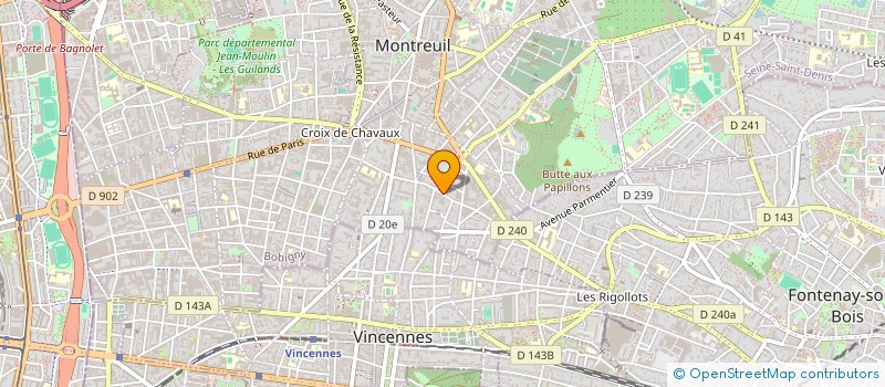 localisation de l'entreprise LA TREMOUSS' à MONTREUIL