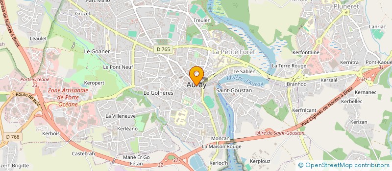 localisation de l'entreprise LA TRIBU BLEUE à AURAY