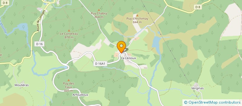 localisation de l'entreprise LA TRIBU DE LA LEZIOUX  GENTIOUX-PIGEROLLES