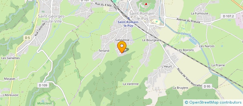 localisation de l'entreprise LA TRIBU DE ZEBULON  SAINT-ROMAIN-LE-PUY