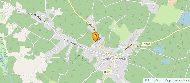 localisation de l'entreprise LA TRIBU DES ARTISTES CLUB MEDOCAIN DES ARTS DU SPECTACLE  VENDAYS-MONTALIVET