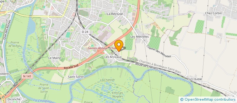 localisation de l'entreprise LA TRIBU PERINO  SAINTES