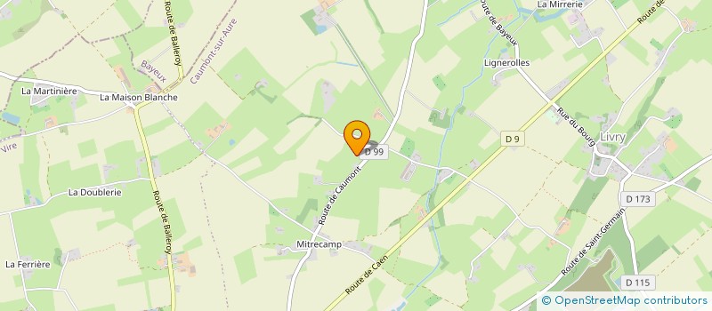 localisation de l'entreprise LA TRINGALE  CAUMONT-SUR-AURE