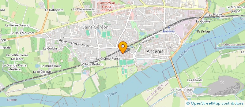 localisation de l'entreprise LA TROUPE 44 à ANCENIS-SAINT-GEREON