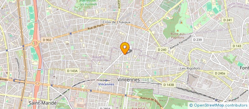localisation de l'entreprise LA TROUPE DE LA COURONNE à VINCENNES