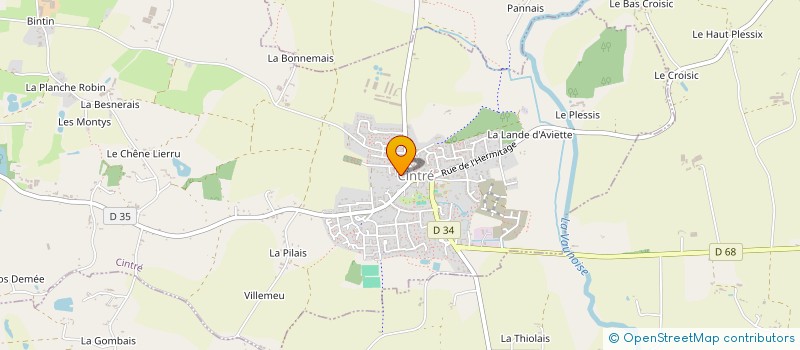 localisation de l'entreprise  LA TROUPE DES ECHAPPEES   CINTRE