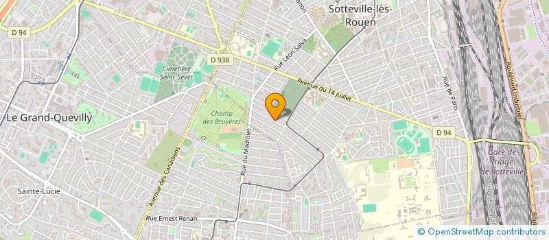 localisation de l'entreprise LA TROUPE DU COMIC (COLLECTIF D'ORGANISATION DE MATCHS D'IMPROVISATION ET DE CABARETS)  SOTTEVILLE-LES-ROUEN