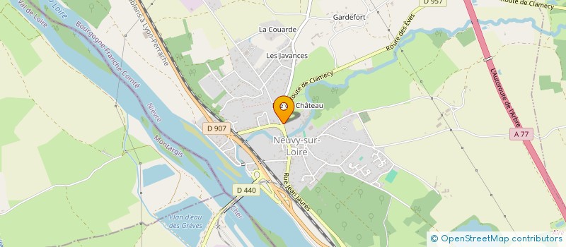 localisation de l'entreprise LA TROUPE DU MONDE A L'ENVERS à NEUVY-SUR-LOIRE