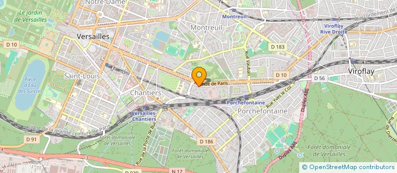 localisation de l'entreprise LA TROUPE EN CHANTIERS à VERSAILLES