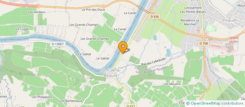 localisation de l'entreprise LA TRUFFE NOIRE à PINEUILH