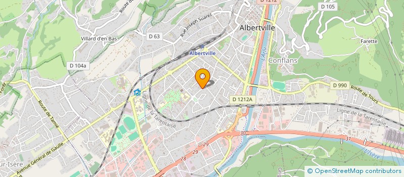 localisation de l'entreprise LA TRUFFE POUDREE à ALBERTVILLE