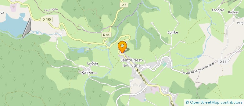 localisation de l'entreprise LA TRUITE DE LA HAUTE BESBRE  SAINT-PRIEST-LA-PRUGNE