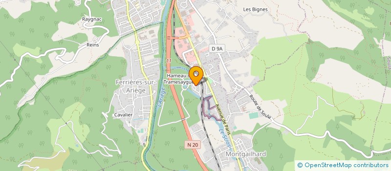 localisation de l'entreprise LA TRUITE DU DOUCTOUYRE ET DU SCIOS à MONTGAILHARD