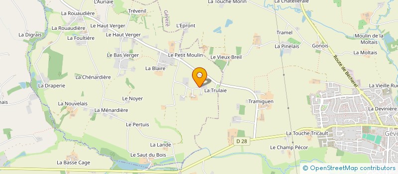 localisation de l'entreprise LA TRULAIS  LANGAN