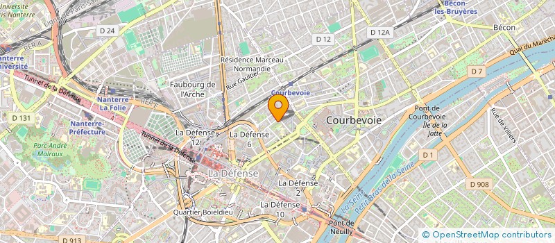 localisation de l'entreprise LA TSUKI à COURBEVOIE