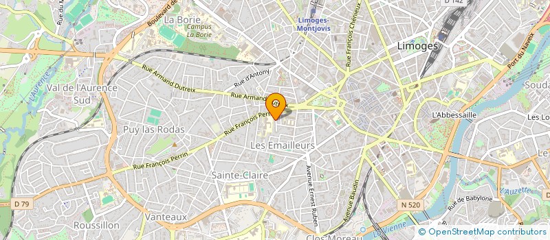 localisation de l'entreprise LA TUILERIE à LIMOGES