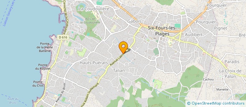 localisation de l'entreprise LA TULIPE à SIX-FOURS-LES-PLAGES