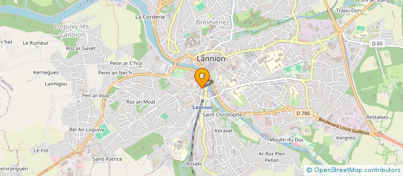 localisation de l'entreprise LA TULIPE  LANNION