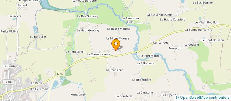 localisation de l'entreprise LA TULIPE  RETIERS