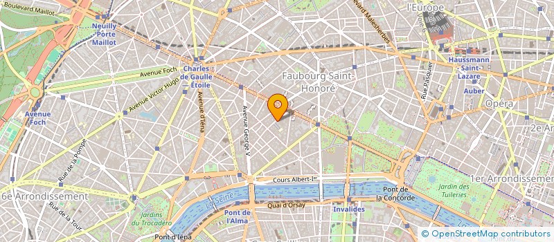 localisation de l'entreprise LA TULIPE DES CHAMPS ELYSEES  PARIS