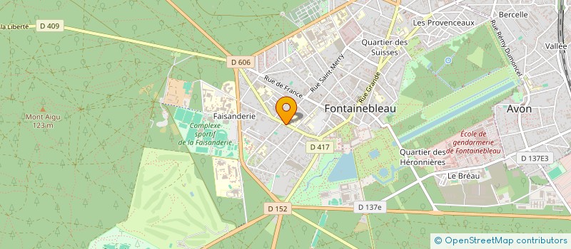 localisation de l'entreprise LA TULIPE NOIRE  FONTAINEBLEAU