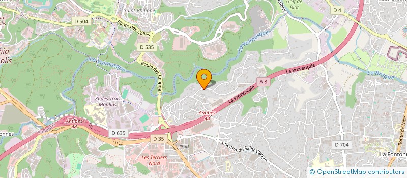 localisation de l'entreprise LA TURBIE 4 à ANTIBES