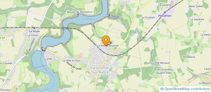 localisation de l'entreprise LA TURBINE à LA VICOMTE-SUR-RANCE