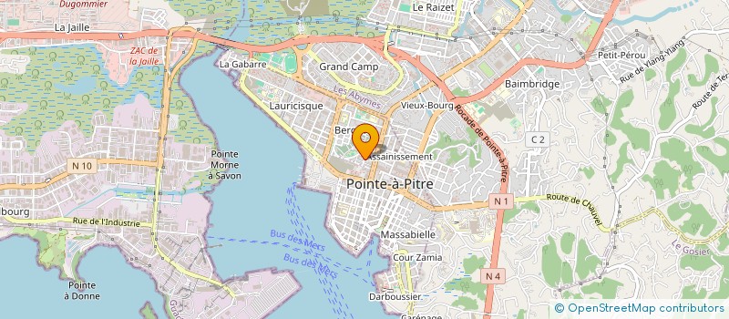 localisation de l'entreprise LA TYROLIENNE à POINTE-A-PITRE
