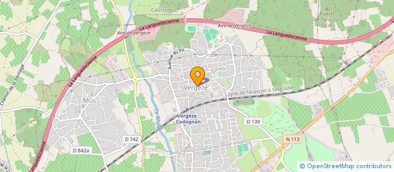 localisation de l'entreprise LA VABRE  VERGEZE