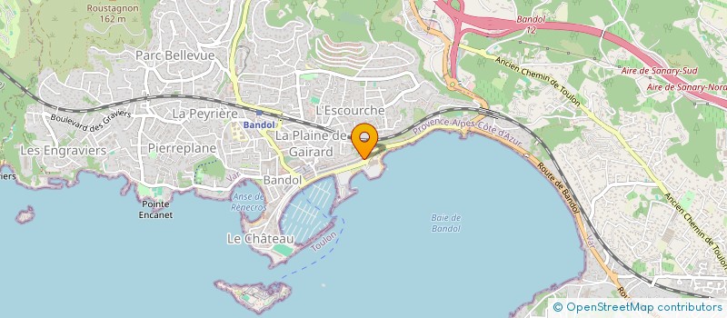 localisation de l'entreprise LA VAGUE à BANDOL