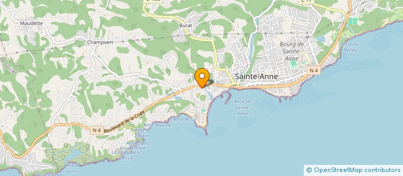 localisation de l'entreprise LA VAGUE BLEUE à SAINTE-ANNE