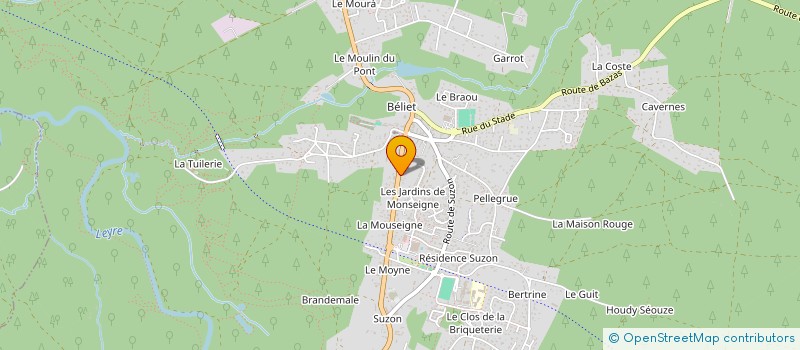 localisation de l'entreprise LA VAGUE DE SOINS  BELIN-BELIET